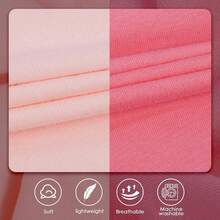 两件套中/大型犬T恤，透气轻盈的纯棉宠物服装，防掉毛，防晒，适合春夏散步、海滩、公园等场合。 - 粉色 - 查看 4