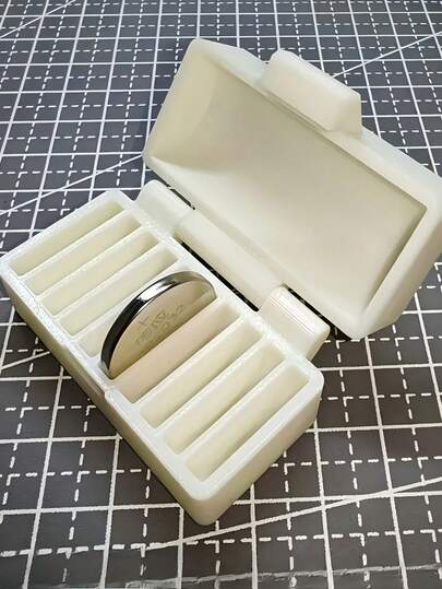 1/4pcs 10-Hole CR2032 Button Cell Portable Storage Box With 10 Drawer Slots Can Prevent The Loss Of Small Batteries-Battery Storage Box-Battery-Free Super Convenient Battery Storage Box.