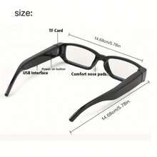 配备人工智能的智能眼镜，支持视频录制；高清眼镜，内置64GB存储卡；男女通用，可更换近视镜片，并配备1080P摄像头。 - 查看 3