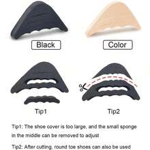 1 Pairs Toe Filler Inserts, Adjustable Toe Plug, Reusable Shoe Filler For Too Large Shoes For Men And Women, Unisex, Pumps, Flats, Trainers, For Women Pumps White Heels, Winter Gift Ideas - 黑色 - 查看 4