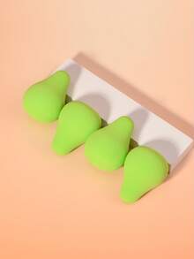 4pcs Dual-Purpose Wet/Dry Use Makeup Sponge - Friendly Makeup Sponge With Fruit Design, Strawberry, Pear, Avocado, And Lemon Shapes - Professional Beauty Eggs For Foundation, Powder, BB Cream - Unscented - Multicolor - View 5