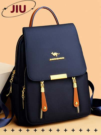 Diebstahlsichere Retro Nylon Klapprucksack, multifunktionale modische Alltagstasche, leichte Reiseta sche mit vielen Taschen, großvolumiger minimalistischer Büchertasche, praktischer Rucksack geeignet für Studenten, Krankenschwestern, Lehrer, Geschäftsleute, Reisen, Pendeln, Einkaufen, Büro, Dates, Wandern, Training, Arbeit, Geburtstagsgeschenk, Urlaubsgeschenk