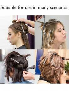 20个黑色大号鸭嘴夹，毛绒夹，侧刘海夹，时尚百搭，美发造型配件，女士发夹，适合日常休闲佩戴，女士配饰，发爪，发夹，发卡，发卡 - 黑色2 - 查看 4