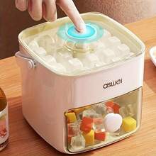 [48 Ice, Double Layer] 48 Ice Countertop Ice Maker | Double Layer Design,  Safety | Suitable For Home, Office, Outdoor - Màu trắng ngà - Xem 4