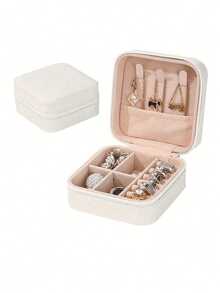 12pcs Leather Jewelry Storage Box, Portable Earring Organizer Box, Anti-Oxidation Jewelry Box, Multi-Function Ring Box, Scratch-Resistant Jewelry Display Box, Makeup Case, Ideal For Travel And Daily Use, Perfect Bridesmaid Proposal Gift Set, Suitable For Valentine's Day And New Year, Travel Essentials - Multicolor - View 17