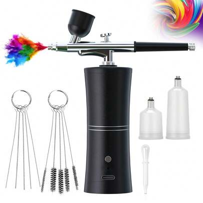 1pc Multi-Functional Spray Gun - Suitable For Nail Art, Cake Decorating, Tattoo, Special Effects Makeup, And Hobby Painting
