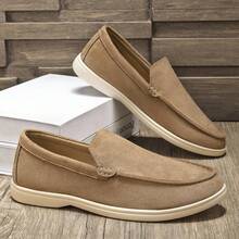(Kích thước nhỏ hơn bình thường, vui lòng đặt lớn hơn một size) Giày lười nam kiểu retro, chống trượt, thoáng khí, thoải mái. - Màu be - Xem 13