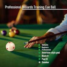 Pro-Cup Pool Cue Ball 2 1/4" 6 Red Dots AAA-Grade Regulation Size Pool Billiard Training Cue Ball 1 Packgift - Red Dot - View 2