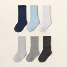 6 Pairs All Season Baby & Toddler Socks, Newborn Infant Crew Socks - Multicolor - View 2