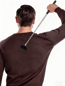 1/2pcs Back Extendable Scratcher Stainless Steel Telescopic Scratching Massager Extendable Telescoping Anti-Itch Tool Relax Back Claw - Multicolor - View 5