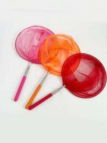 1个小型不锈钢伸缩蝴蝶/昆虫网，可伸缩渔网，户外水上玩具（手柄图案随机发货） - 彩色 - 查看 9