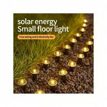 15 Piece Solar Outdoor Flat Pathway Lights Garden Decorative Lights - White Light - View 6