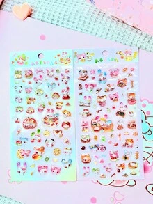 High-Quality Embossed Decorative Stickers, Interesting Design, Suitable For Phone Cases, Home Decor, Party Decorations, Various Holiday Gifts, Fashion , Luxury, Sewing, DIY, Graduation Ceremonies, Back To School Gifts, Decorations - Multicolor - View 5