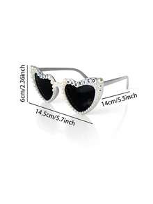 Gafas de boda compatibles para novia y novio con tinte - Montura de imitación, serie especial europea para boda, fiesta de boda, accesorios fotográficos, despedida de soltera - Gafas de disfraz románticas - Ver 7