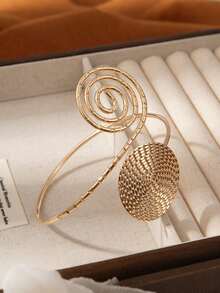 1pc Fashionable Simple Women's Personalized Armband With Adjustable Opening, High-End Bracelet Suitable For Women's Daily Wear - Multicolor - View 6