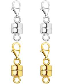 14K Gold & Silver Magnetic Clasp With Lobster Clasp, Suitable For Necklace Extension Chain And Bracelet Closure - Multicolor - View 10