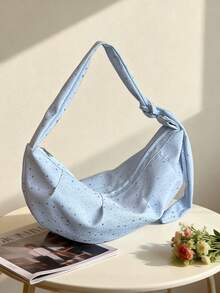 Modern stor kapacitet glittrande diamanter enkel design mångsidig pendlingsväska lätt axelväska för kvinnor - Multifärgad - Visa 6