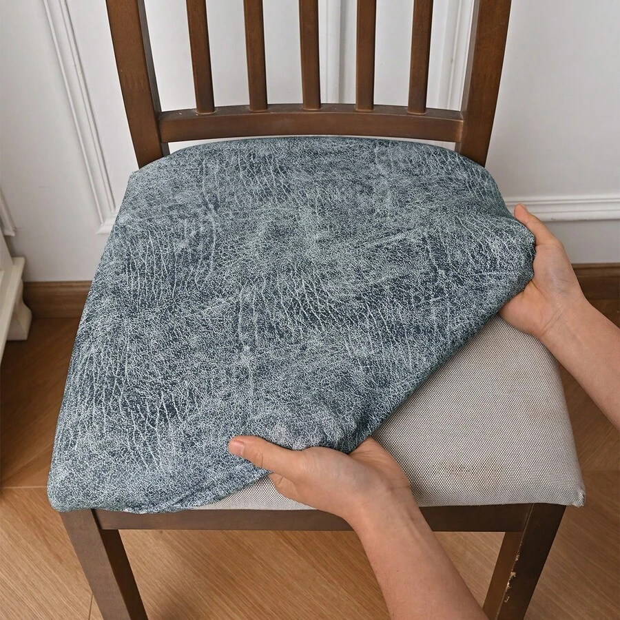 1/4/6pcs Elastic Waterproof Dining Chair Covers, Dust & Scratch Proof, Universal Chair Protector Slipcovers, Durable & Stylish Seat Covers