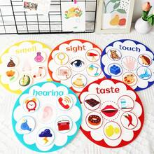 hoojojo 30pcs Sensory Felt Teaching Aids, Word Matching & Recognition, Five Senses Early Education Enlightenment, Montessori Toys Suitable For Classroom Teaching And Home Education - Multicolor - View 5