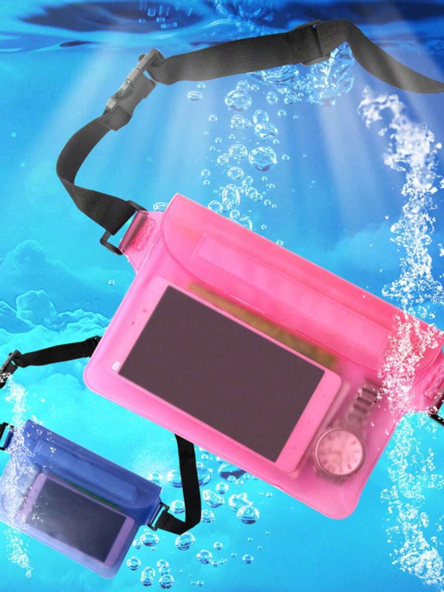 20件套夏季户外防水包(PVC防水腰包+防水手机保护套),通用触屏游泳潜水保护套,学生用品手机壳,防水包,户外运动沙滩手机保护包,沙滩配件,适用于划船、游泳、浮潜、皮划艇、海滩、水上乐园、运动包、手机钱包、假日旅行 - 彩色 - 查看 1