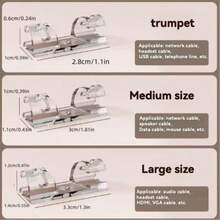 20/40pcs Self-Adhesive Cable Clips Organizer, Transparent Sticky Cable Clamps For Wire Management, Suitable For TV Cables, Desktops, Home & Office - Multicolor - View 3