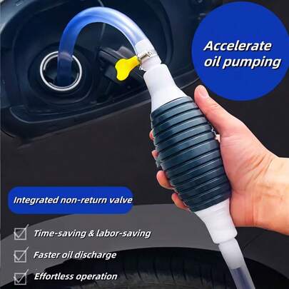 6pcs Portable Siphon Pump, Gasoline Oil Pump, Fluid Transfer Pump, Manual Fuel Transfer Pump, Suitable For Transferring Petroleum, Water, Fuel And Other Fluids, Vehicle And Motorcycle Maintenance Parts, Car, RV Antifreeze Pump Kit