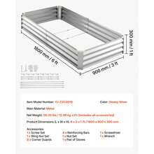 2 Pack Galvanized Raised Garden Beds, 6 X 3 X 1 Ft, Rectangular Metal Planter Boxes Kit Outdoor, Bottomless Elevated Planting Box With Gloves, Alu-Zinc, For Growing Flowers Vegetables, Silver - 6*3*1ft Silver 2-Piece Set - 查看 11