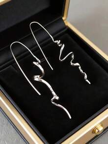 1 Pair Fashionable Abstract Design Earrings, Stylish, Elegant, Exquisite (No Gift Box) - Style 1 - View 2