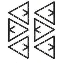 Magic Ball Rack Magic Rack Sheet Billiard Rack Holder 6Pcs Billiard Rack Black Triangle Ball Holder Positioning Billiard Table Pool Cue Accessorygift - as pic - View 3