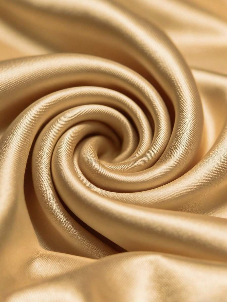 1块高光香槟金缎面面料，适用于连衣裙、旗袍、设计师DIY - 香檳金 - 查看 1