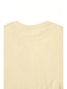 1Pcs Homies Graphic Print Men's T Shirt Casual Streetwear 100% Cotton TShirt Men's Summer Simple Tee Gift For Men, Gangster Style Urban Top, Fashionable Hip Hop Short Sleeve Crew Neck Black Tee - Apricot - View 5