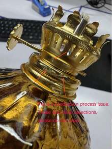 1个复古大型油灯，玻璃煤油灯，古董油灯，室内应急照明防风灯（不含液体），复古家居装饰花园装饰灯罩，圣诞礼物；万圣节礼物，返校礼物，教师节礼物 - 彩色 - 查看 13