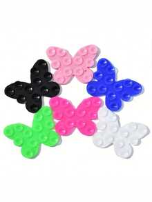 1个蝴蝶造型硅胶吸盘手机支架，双面粘胶垫，可水洗重复使用 - 彩色 - 查看 7