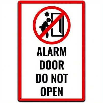 1pc Warning Door Sign - Do Not Enter | Heavy Duty Metal Structure, No Entry, Suitable For Office, Warehouse, Bar, Restaurant, Club - Indoor/Outdoor Use, Pre-Drilled Holes For Easy Installation, Safety Warning Decor, Bold Text Design