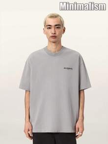 ALLSAINT London Japanese Streetwear Tee100% Cotton, Casual, Comfortable, Durable, Unique Graphic Print, Double-Sided Printed - 灰色 - 查看 5