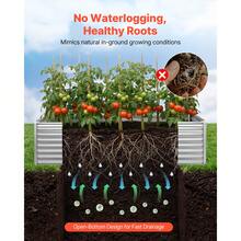 Galvanized Raised Garden Bed, 8 X 4 X 2 Ft, Rectangular Metal Planter Box Kit Outdoor, Bottomless Elevated Planting Box With Gloves, Rustproof Alu-Zinc, For Growing Flowers Vegetables, Silver - Bộ 1 món màu bạc, kích thước 8*4*2ft - Xem 4