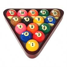 Solid Wood Pool Ball Rack Billiard Ball Triangle Rack Pool Table Ball Holder Positioning Rack 2-1/4" Pool Ball Rackgift - Burgundy - View 5