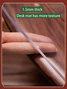 1.5mm Transparent Soft Glass PVC Round Tablecloth, Dining Table Mat, Waterproof Mat, Heat-Resistant Tea Table Surface Protective Pad - White - View 2