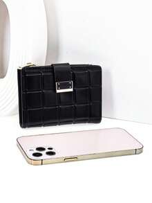 Cute & Sweet Soft College Style Handbag, Student Business Casual Women Wallet, Small Purse - Black - View 5