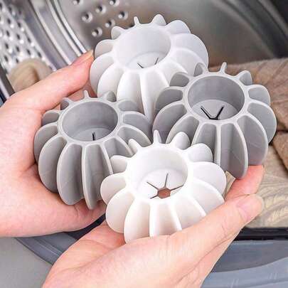 Bola quitapelos de mascota de color aleatorio, bola de secadora lavable a máquina y reutilizable, bola mágica de limpieza para la colada, reduce las arrugas y acorta el tiempo de secado