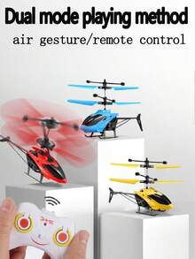 1 buah Mainan Helikopter Induksi, Anti-Tabrakan, Dapat Diisi Ulang, Pesawat Melayang dengan Sensor, Dapat Dikendalikan dengan Remote, Pesawat Sensor, Cocok untuk Bermain di Dalam & Luar Ruangan untuk Anak-anak, (Font yang Dicat Semprot Secara Acak) - Rose Red - View 3