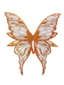 1片大型四叶箔蝴蝶翅膀，闪亮透明仙女翅膀，成人服装，女士和女孩天使翅膀，角色扮演、派对的理想之选 - 提供10种颜色 - 彩色 - 查看 15