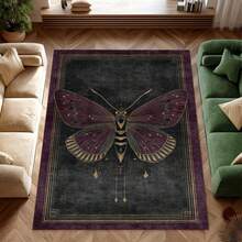 Gothic Floral Mandala Dark Area Rug, Boho Gothic Living Room Area Decor, 32*20inch /84*60inch,Perfect Choice For Gift ,Stylish And High-Quality Rugs, Perfect For  Decorations And GiftsHome Decor, The Best Choice For Gothic-Style Birthday Gifts - 彩色 - 查看 1