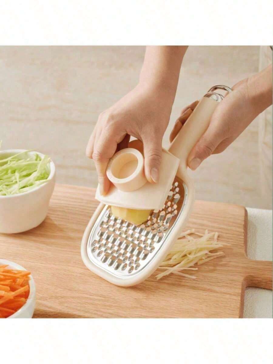 1 件装不锈钢多功能蔬菜刨丝器，金属质感双面设计，粗细刨丝二合一，锋利耐用，操作简便，厨房烹饪必备，可用于刨丝土豆、黄瓜、胡萝卜等，是懒人厨房神器，轻松切片水果蔬菜，母亲节生日礼物佳选