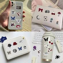100 miếng dán graffiti phong cách Y2K retro màu hồng đậm, lấy cảm hứng từ Downtown, mang hơi hướng lãng mạn, thập niên 80-90, anime, hình vẽ nguệch ngoạc ngộ nghĩnh, trang trí Giáng sinh, tự làm vali, hành lý, quà tặng tiệc tùng. - A - Xem 9