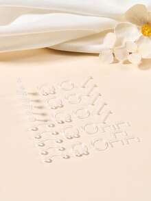 16G Clear Piercing Retainers Flexible Cartilage Helix Daith Rook Tragus Earring Retainer Bioflex Plastic Nose Septum Lip Eyebrow Rings Piercing Retainer - Clear - View 1