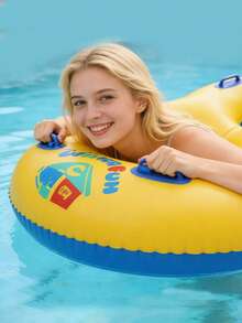 1pc Thick 8-Shaped Inflatable Swimming Ring, Adult Floating Circle, PVC Buoy Underarm Thickened Swim Ring - Multicolor - View 5