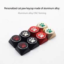 Teclas de gato lindas - Aleación de aluminio formada por control numérico, compatible con interruptor MX - Ver 2