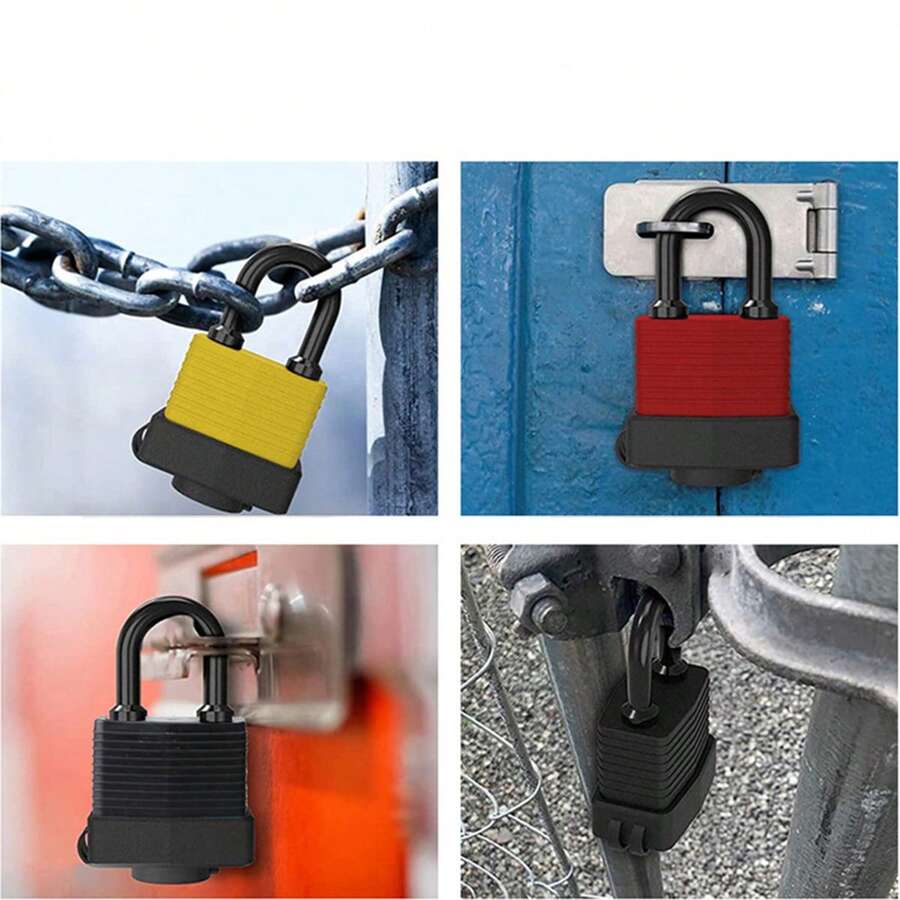 1pc Waterproof Padlock Cover, Outdoor Anti-Theft Lock For Shed, Truck, Balcony, Window - A - View 1