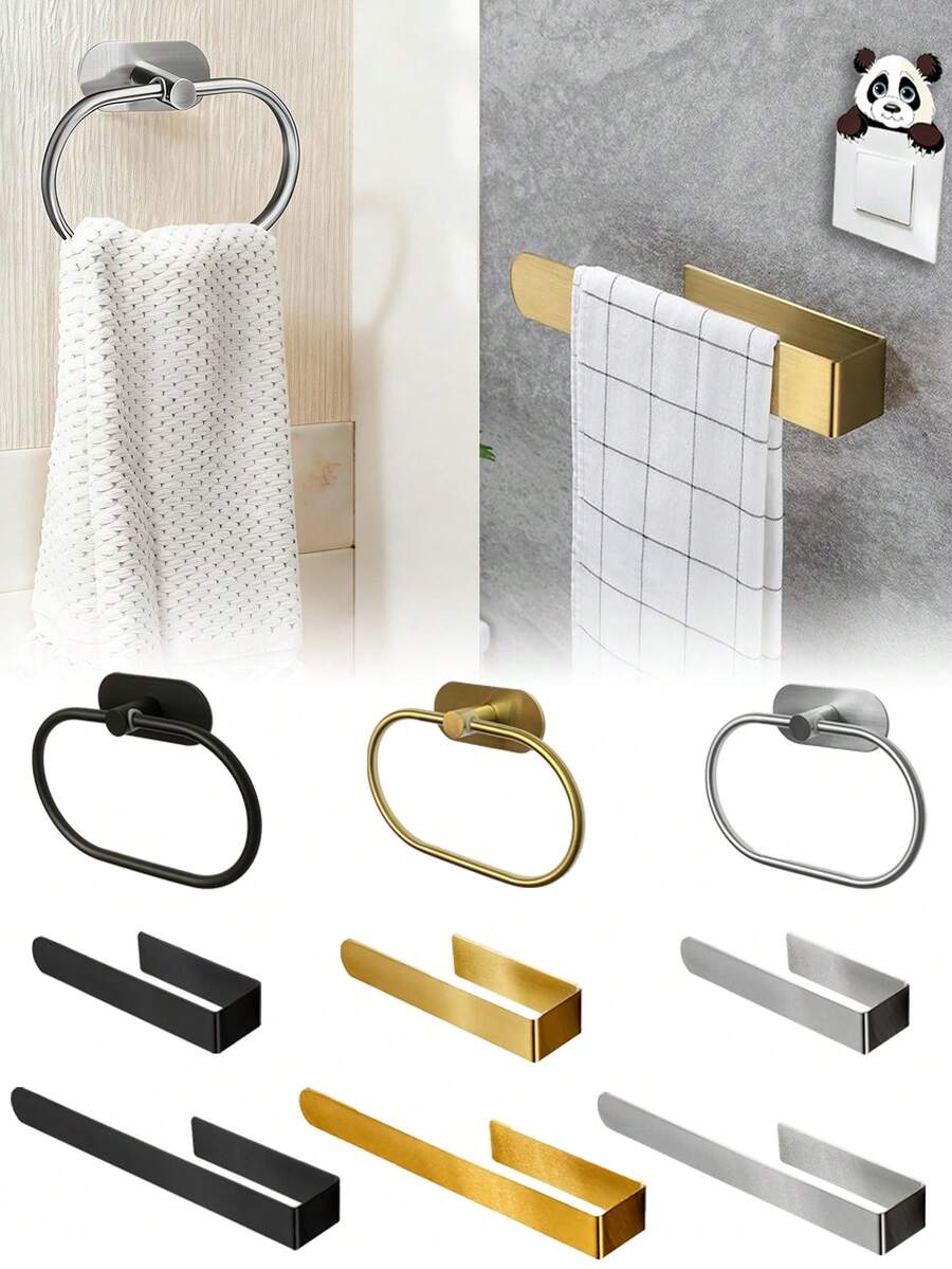 Giá treo khăn bằng thép không gỉ, Giá treo khăn tay dán tường, Giá treo khăn gắn tường, Vòng treo khăn cho phòng tắm, Phụ kiện phòng tắm màu đen, Giá để khăn lau bát đĩa, Kệ đựng đồ phòng tắm, Thanh treo khăn, Kệ phòng tắm, Giá để khăn, Kệ treo tường, Màu đen mờ, Bạc, Vàng, Chống thấm nước, Kệ treo tường phòng tắm, Giá treo khăn mặt và tay không cần khoan, Dụng cụ sắp xếp phòng tắm, Trang trí nhà cửa, Thiết bị phần cứng phòng tắm, Trang trí nhà bếp